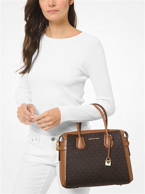 michael kors riley satchel grey|Michael Kors mercer belted satchel.